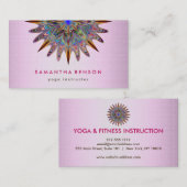 蓮エレガント花ロゴヨガ 名刺 (正面/裏面)