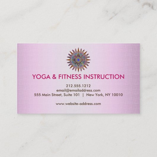 蓮エレガント花ロゴヨガ 名刺 (裏面)