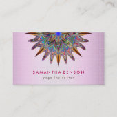 蓮エレガント花ロゴヨガ 名刺 (正面)