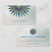 蓮エレガント花ロゴヨガ 名刺 (正面/裏面)