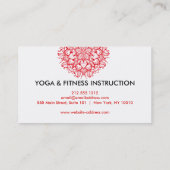 蓮エレガント花ロゴヨガ 名刺 (裏面)