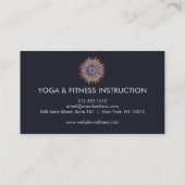 蓮エレガント花ロゴヨガ 名刺 (裏面)