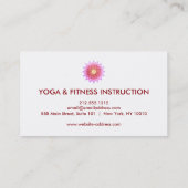 蓮エレガント花ロゴヨガ 名刺 (裏面)