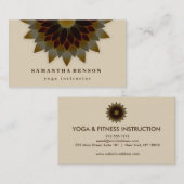 蓮エレガント花ロゴヨガ 名刺 (正面/裏面)