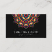 蓮エレガント花ロゴヨガ 名刺 (正面)