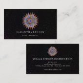 蓮エレガント花ロゴヨガ 名刺 (正面/裏面)