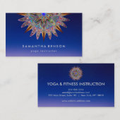 蓮エレガント花ロゴヨガ 名刺 (正面/裏面)