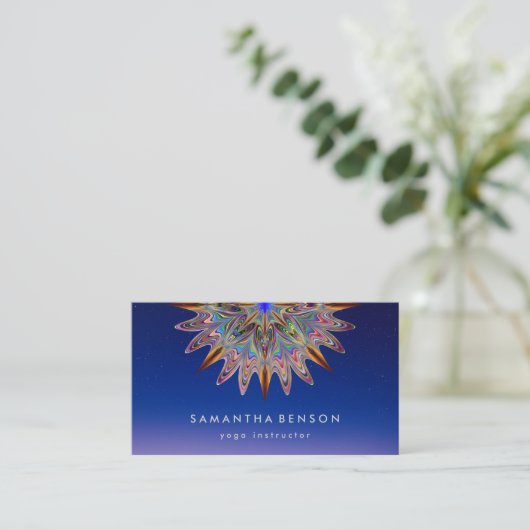 蓮エレガント花ロゴヨガ 名刺 (スタンド正面)