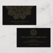 蓮エレガント花ロゴヨガ 名刺 (正面/裏面)