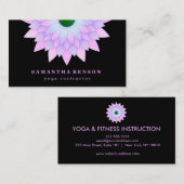 蓮エレガント花ロゴヨガ 名刺 (正面/裏面)