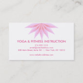 蓮エレガント花ロゴヨガ 名刺 (裏面)