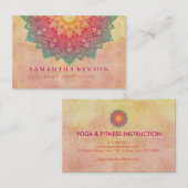 蓮エレガント花ロゴヨガ 名刺 (正面/裏面)