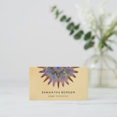 蓮エレガント花ロゴヨガ 名刺 (スタンド正面)