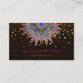 蓮エレガント花ロゴヨガ 名刺 (正面)