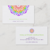 蓮エレガント花ロゴヨガ 名刺 (正面/裏面)