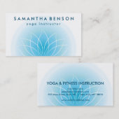 蓮エレガント花ロゴヨガ 名刺 (正面/裏面)