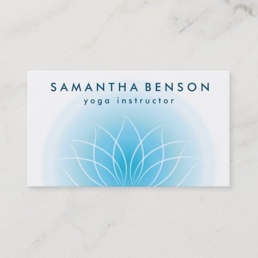 蓮エレガント花ロゴヨガ 名刺 (正面)