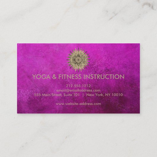 蓮エレガント花ロゴヨガ 名刺 (裏面)