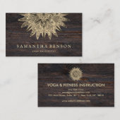 蓮エレガント花ロゴヨガ 名刺 (正面/裏面)