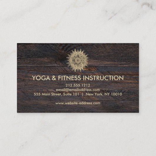 蓮エレガント花ロゴヨガ 名刺 (裏面)