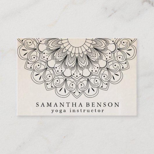 蓮エレガント花ロゴヨガ 名刺 (正面)