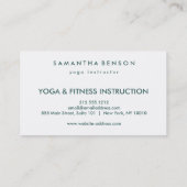 蓮エレガント花仏禅ロゴヨガビジネス 名刺 (裏面)