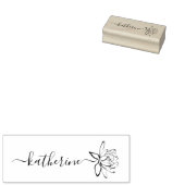 蓮エレガント花名前をカスタムする図書室 ラバースタンプ (押印)