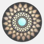 蓮エレガント花曼荼羅 ラウンドシール (正面)