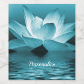 蓮エレガント花海禅ヨガパーソナライズされた ワインラベル (シングルラベル)