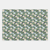 蓮エレガント花瓦模様 ラッピングペーパーシート (正面)