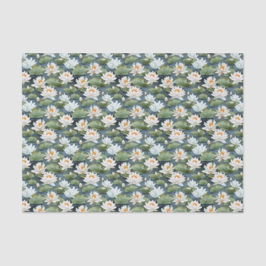 蓮エレガント花瓦模様 薄葉紙 (正面)