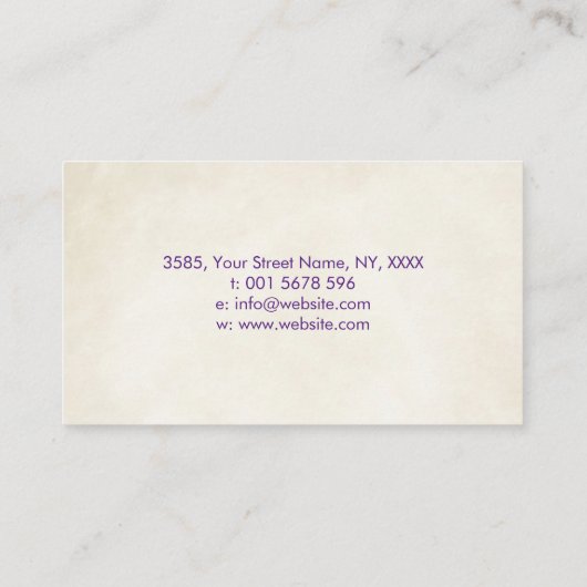 蓮カラフル曼荼羅の花 名刺 (裏面)