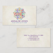 蓮カラフル曼荼羅の花 名刺 (正面/裏面)