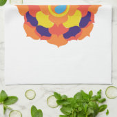 蓮カラフル花イン&ヤンマンダラ キッチンタオル (折り畳み)