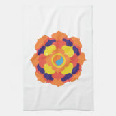 蓮カラフル花イン&ヤンマンダラ キッチンタオル (縦)