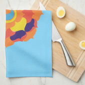 蓮カラフル花イン&ヤンマンダラ キッチンタオル (四つ折り)