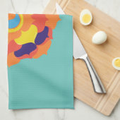 蓮カラフル花イン&ヤンマンダラ キッチンタオル (四つ折り)