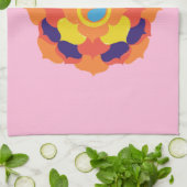 蓮カラフル花イン&ヤンマンダラ キッチンタオル (折り畳み)