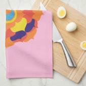 蓮カラフル花イン&ヤンマンダラ キッチンタオル (四つ折り)