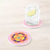 蓮カラフル花イン&ヤンマンダラ コースター (側面)