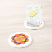 蓮カラフル花イン&ヤンマンダラ コースター (側面)