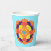 蓮カラフル花イン&ヤンマンダラ 紙コップ (正面)