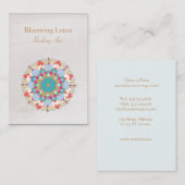 蓮カラフル花曼荼羅ヒーリングアーツ 名刺 (正面/裏面)