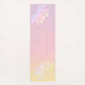 蓮カラフル花 ヨガマット (正面)