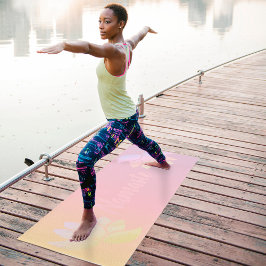 蓮カラフル花 ヨガマット