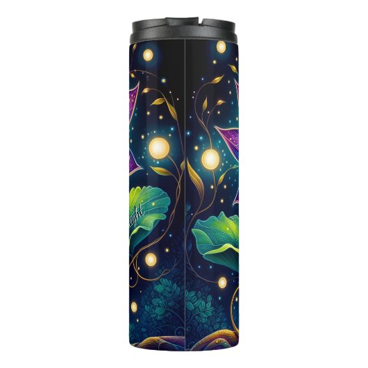 蓮サイケデリック花宇宙の根 タンブラー (裏面)