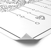 蓮マンダラ大人彩画ポスター ポスター (角)