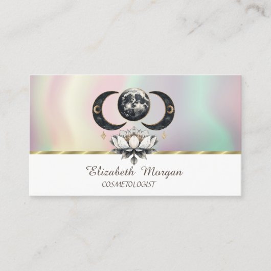 蓮モダンの月カラフル 名刺 (正面)