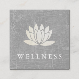 蓮モダンの花の灰色 スクエア名刺