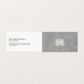 蓮モダンの花の灰色 名刺 (外部フラット)